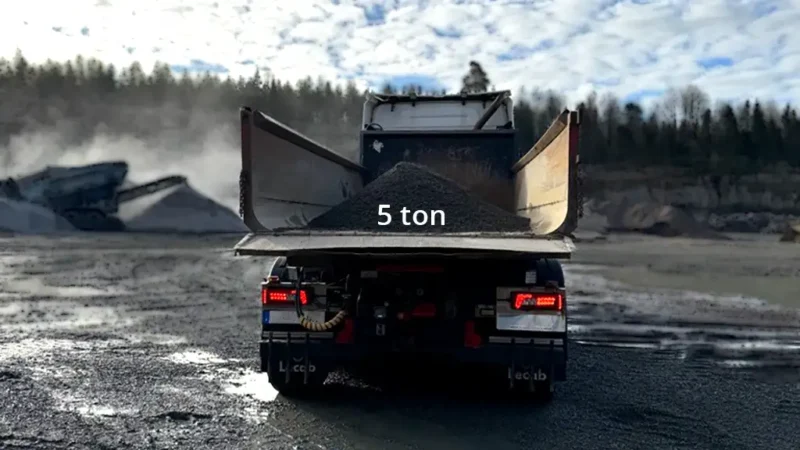 Bild på lastbil med tipplass 5 ton - Grusdirekt
